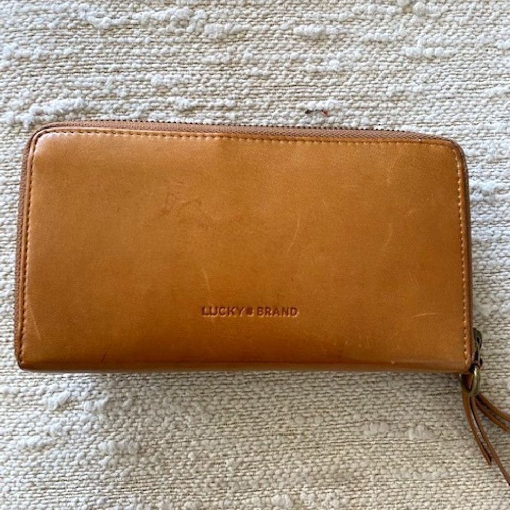 Lucky Brand British Tan Leather Wallet